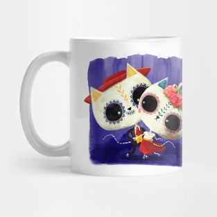 Mexican Cute Cats Couple Mug